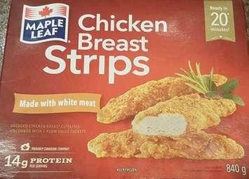 Maple Leaf Chicken Breast Strips. (Photo courtesy of the Canadian Food Inspection Agency)