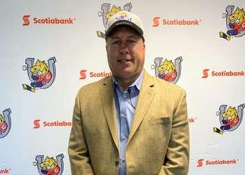 Former Windsor Spitfires general manager Warren Rychel is announced as the new head coach of the OHL's Barrie Colts, September 9, 2019. Photo courtesy of Barrie Colts.