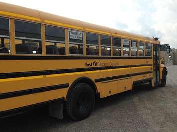 File photo of a school bus.. Sept 2, 2015. (Photo by Simon Crouch) 