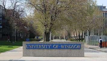 University of Windsor sign along Wyandotte St. (Photo by Mike Vlasveld)