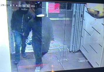 Two suspects wanted in connection with a bombing at an Indian restaurant in Mississauga. May 24, 2018. (Photo courtesy of Peel Regional Police)
