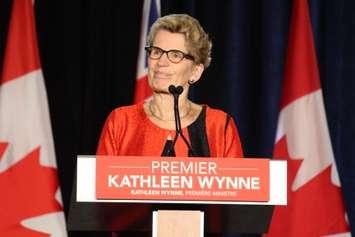 Liberal Ontario Premier Kathleen Wynne addresses Provincial Council at Caesars Windsor on October 18, 2014. (Photo by Jason Viau)