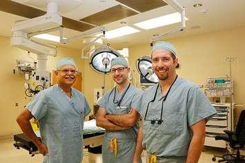 (Left to right) Drs. Singh, Martin and Ramirez are working together to support Urology Services at Chatham-Kent Health Alliance. (Photo courtesy of the Chatham-Kent Health Alliance)