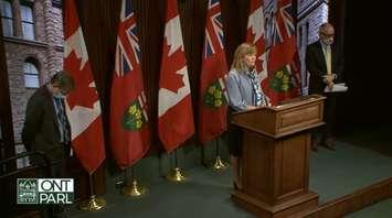 Dr. Kieran Moore, Health Minister Christine Elliott and CEO of Ontario Health Matthew Anderson provide update on COVID-19 trends in the province, January 19, 2022. 