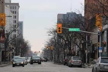 Ouellette Ave. at University Ave. in downtown Windsor. (Photo by Adelle Loiselle)