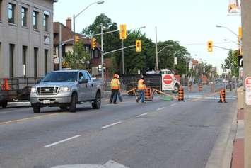 Construction on Wyandotte St. E at Devonshire Rd. in Windsor August 4, 2015. (Photo by Adelle Loiselle)