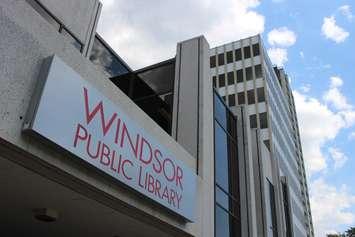 BlackburnNews.com file photo of the Windsor Public Library on Ouellette Ave., July 23, 2015. (Photo by Jason Viau)