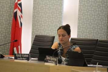 Essex Councillor Sherry Bondy at the June 20, 2016 regular meeting of council. (Photo by Ricardo Veneza)
