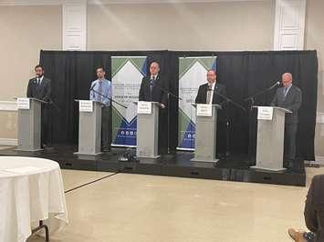 Four Windsor mayoral candidates take part in the Windsor Chamber of Commerce debate, September 29, 2022. 