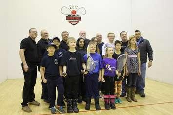Leamington hosting the 2017 Racquetball Canada Junior National Championships, December 14, 2016. (Photo by Maureen Revait) 