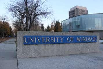A University of Windsor sign. (Photo by Alexandra Latremouille)