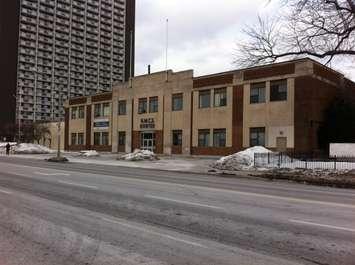The former HMCS Hunter Naval Reserve Division building at 960 Ouellette Ave. in Windsor., February 13, 2015. (Photo by Mike Vlasveld)