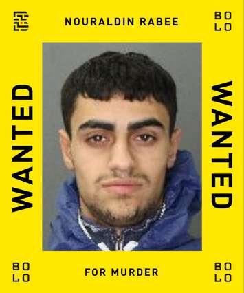 Nouraldin Rabee, wanted for the murder of 16-year-old Chance Gauthier. 