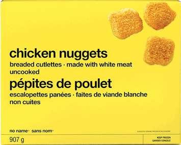 No Name Chicken Nuggets. (Photo courtesy of Health Canada). 