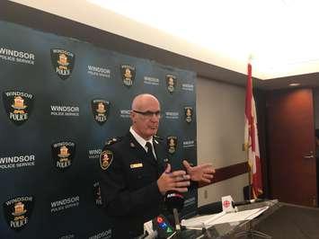 Windsor Police Chief Al Frederick says help is on the way for downtown after bar owner complains about lack of patrols. Sept 5, 2018. (Photo by Paul Pedro)