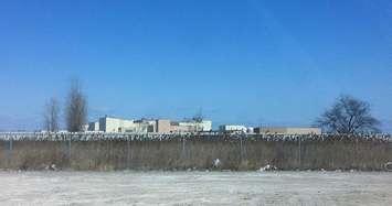 The view of the new jail being built in Windsor, from the other side of Hwy. 401. April 5, 2013.