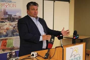Windsor Regional Hospital CEO David Musyj speaks to reporters on March 23, 2018. Photo by Mark Brown, Blackburn News.
