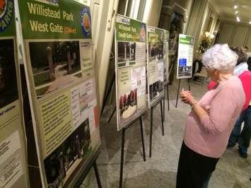 Residents attend an open house on December 9, 2014 to see the city's planned improvements for Willistead Park. (Photo by Jason Viau)