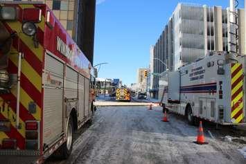A fire at a high rise in downtown Windsor has sent three people to hospital with smoke inhalation. Nov 12, 2019. (Photo by Paul Pedro)