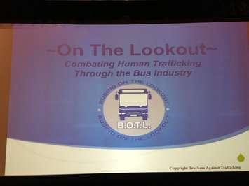 The Ontario Motor Coach Association & U.S.-based Busing on the Lookout are joining forces to combat the serious problem of human trafficking. Nov 12, 2018. (Photo by Paul Pedro)