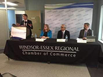 The Windsor Essex Regional Chamber of Commerce holds a news conference  on PACA, August 22, 2017. (Photo by Maureen Revait) 