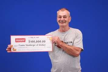 Franko Stemberger won $100,000 in the 'Instant In The Money Multiplier'. (Photo courtesy of OLG)