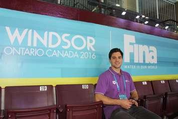 Charles van Impe from Overijse, Belgium, about 20 minutes outside of Brussels, is one of 800 volunteers in Windsor for the 13th FINA World Swimming Championships. Photo taken December 2, 2016. (Photo by Ricardo Veneza)