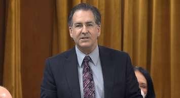 Windsor West MP Brian Masse in the House of Commons on Tuesday, March 29 2022. (Photo courtesy of the federal government)