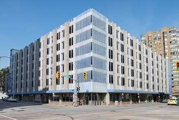 Photo of the Goyeau Street Parking Garage in downtown Windsor, courtesy of the City of Windsor.
