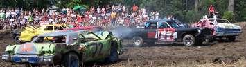 The annual demolition derby at the Comber Fair. Photo courtesy Comber Fair official website.