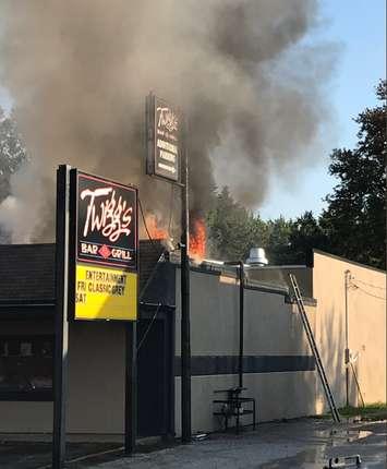 Fire at Twigg's Bar & Grill in Emeryville on September 30, 2019. (Photo courtesy Tecumseh Fire)