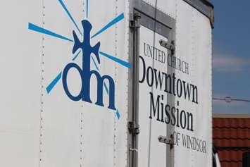 A truck for the Downtown Mission is seen on August 11, 2016.  (Photo by Ricardo Veneza)