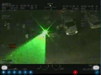 U.S. Customs helicopter targeted by laser beam. (Photo courtesy of U.S. Customs and Border Protection)