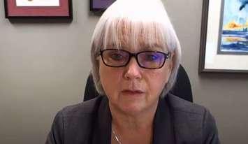 HDGH CEO Janice Kaffer.  Screenshot from WECHU daily update on YouTube.