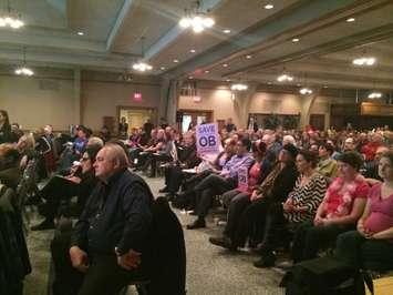 The Erie-St. Clair LHIN holds a special meeting at the Roma Club in Leamington on November 12, 2014 regarding the proposed closure of the obstetrics ward at Leamington District Memorial Hospital. (Photo by Ricardo Veneza)