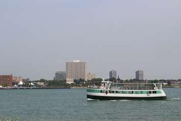 A cruise ship on the Detroit River. (Photo by Adelle Loiselle.)
