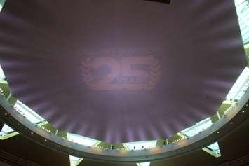 A light pattern on the ceiling of the Caesars Windsor rotunda commemorates the casino on its 25th anniversary. Photo by Mark Brown/Blackburn News.