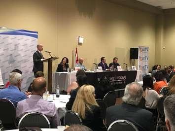 Federal election debate hosted by the Windsor Regional Chamber of Commerce, October 1, 2019. (Photo by Maureen Revait) 