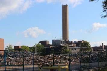 The smoke stack at the former General Motors plant in Windsor August 11, 2015.  (Photo by Adelle Loiselle)