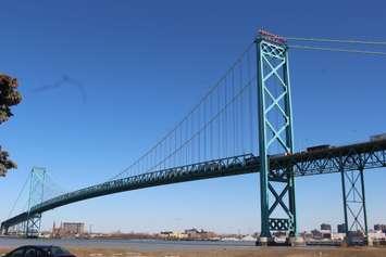 Ambassador Bridge on March 16, 2018. Photo by Mark Brown/WindsorNewsToday.ca.
