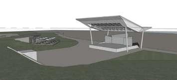Mock up designs of the proposed Leamington amphitheater. (Photo courtesy the Municipality of Leamington)