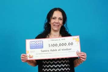 Samira Habib is the latest local winner of the LOTTO 6/49. (Photo provided by ENCORE)
