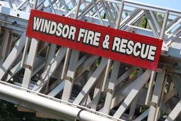 Windsor Fire & Resuce aerial ladder. (Photo by Jason Viau)